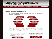Tablet Screenshot of discoverthenetworks.org